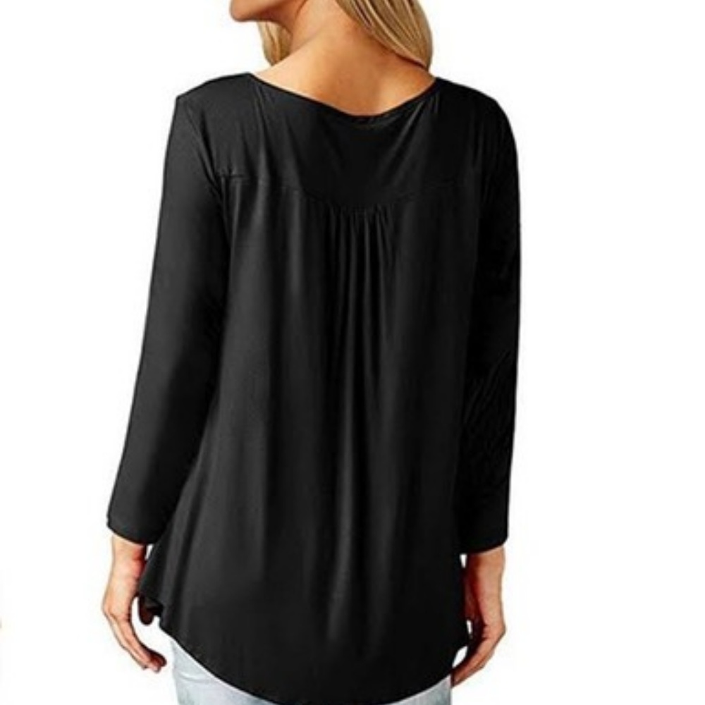 NIB Leo Rosi Jane Black Casual Tunic size small - Picture 2 of 6